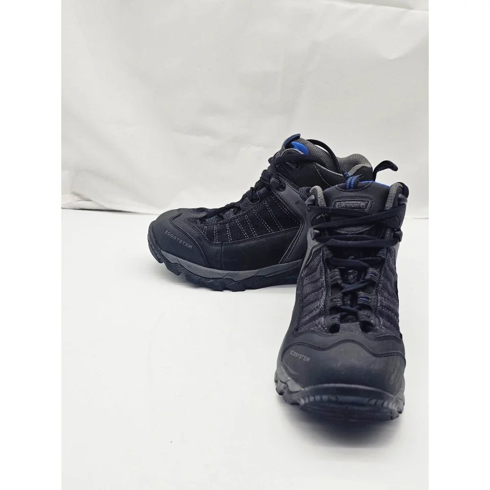 Coleman Hiking Boots Men's Size 8 Black Ecosystem Mid Top Trail Shoes